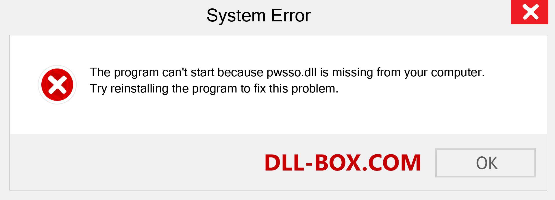  pwsso.dll file is missing?. Download for Windows 7, 8, 10 - Fix  pwsso dll Missing Error on Windows, photos, images